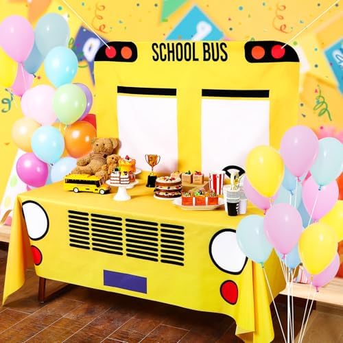 Oudain School Bus Party Decorations Set