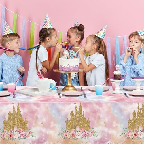 6 Pack Princess Tablecloths for Birthday Decorations