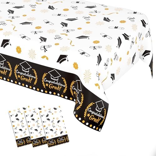 3 pcs Graduation Tablecloth 54x108 Inches