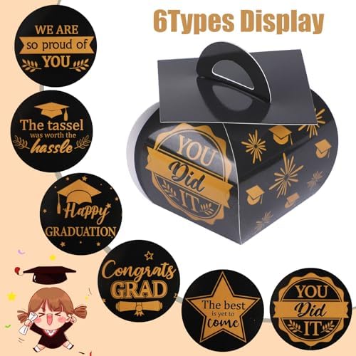 CCINEE 30 Pcs Graduation Cap Candy Box Set