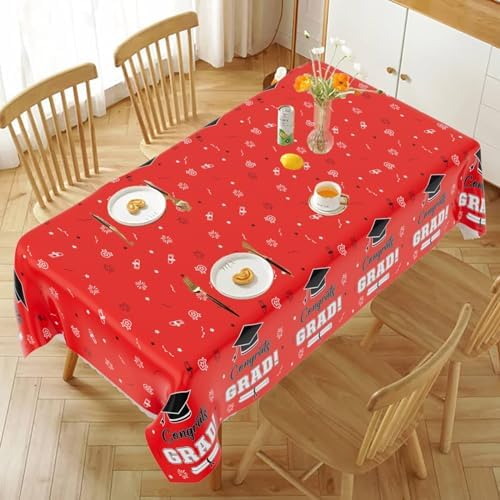 Red and Black Graduation Tablecloths 2024 - 2 Pcs