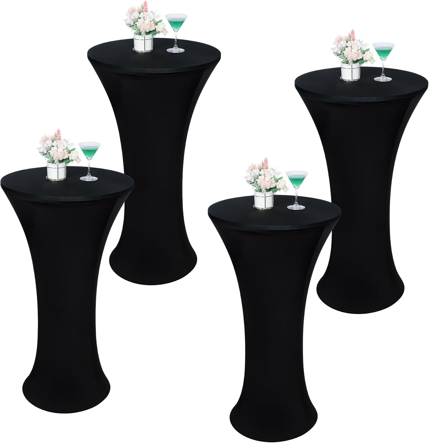 Wolkemer 4PCS Round Cocktail Table Cover