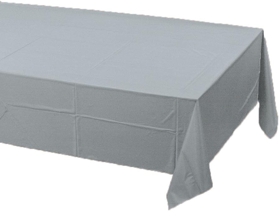 Creative Converting Table Cover 54x108 Silver