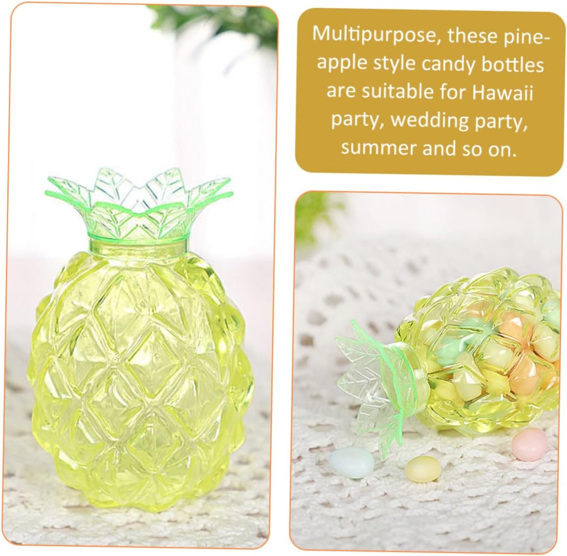 Pineapple Shaped Candy Boxes 20pcs Hawaii Party Favors Container