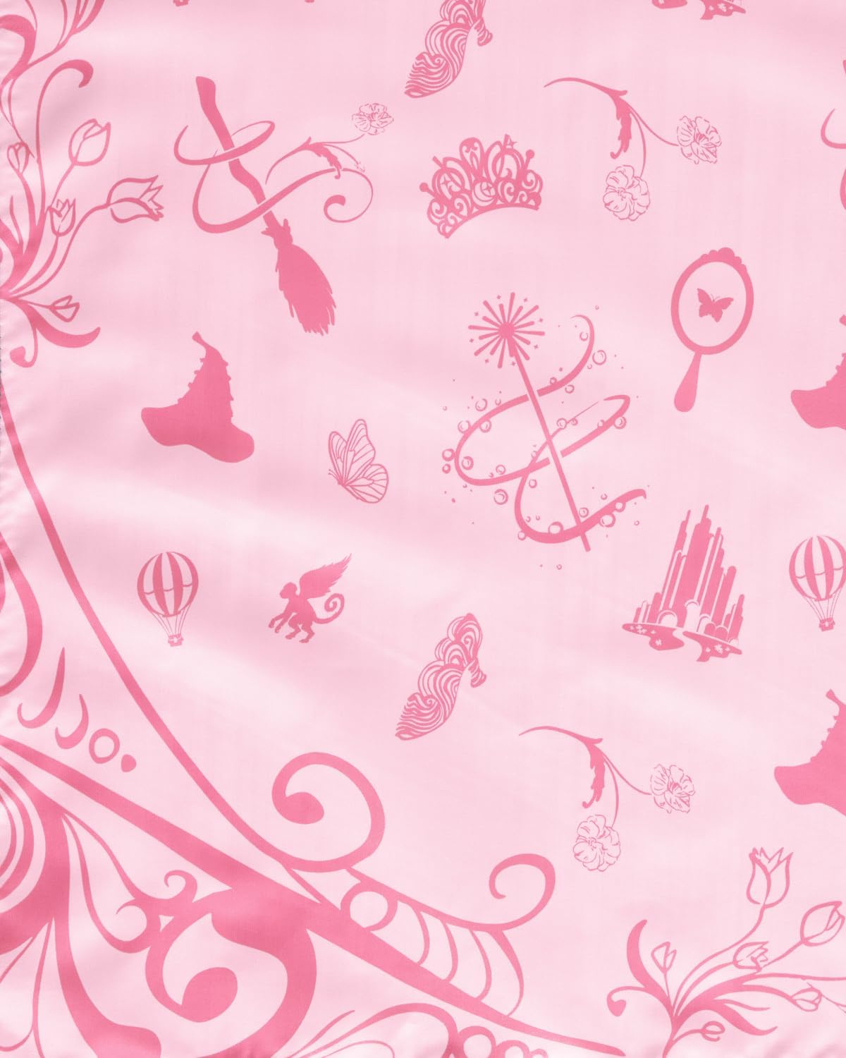 Xo Fetti Pink Green Witch Tablecloth 9 x 45