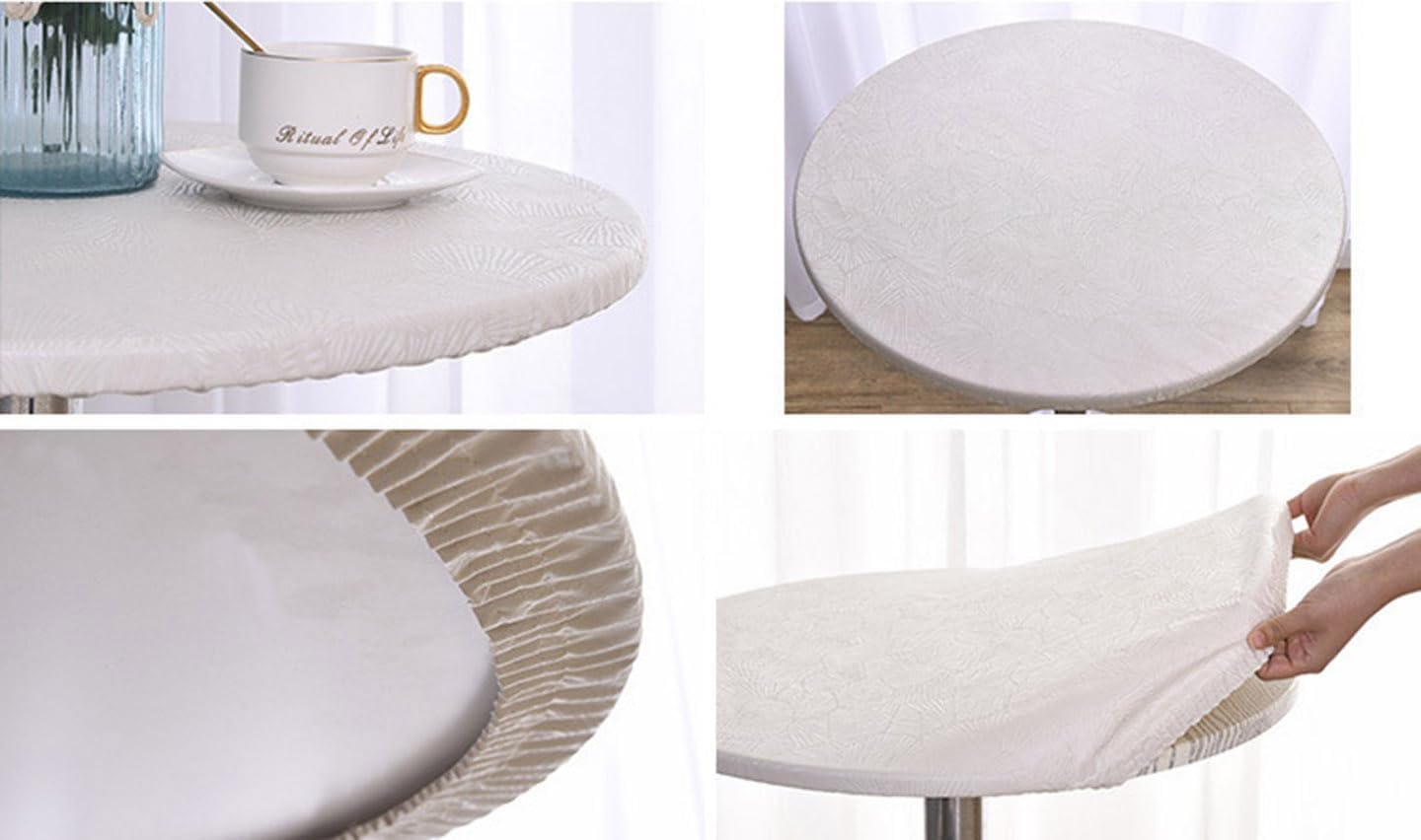 FANIVIN Polyester Round Tablecloth 60cm Multicolour Waterproof
