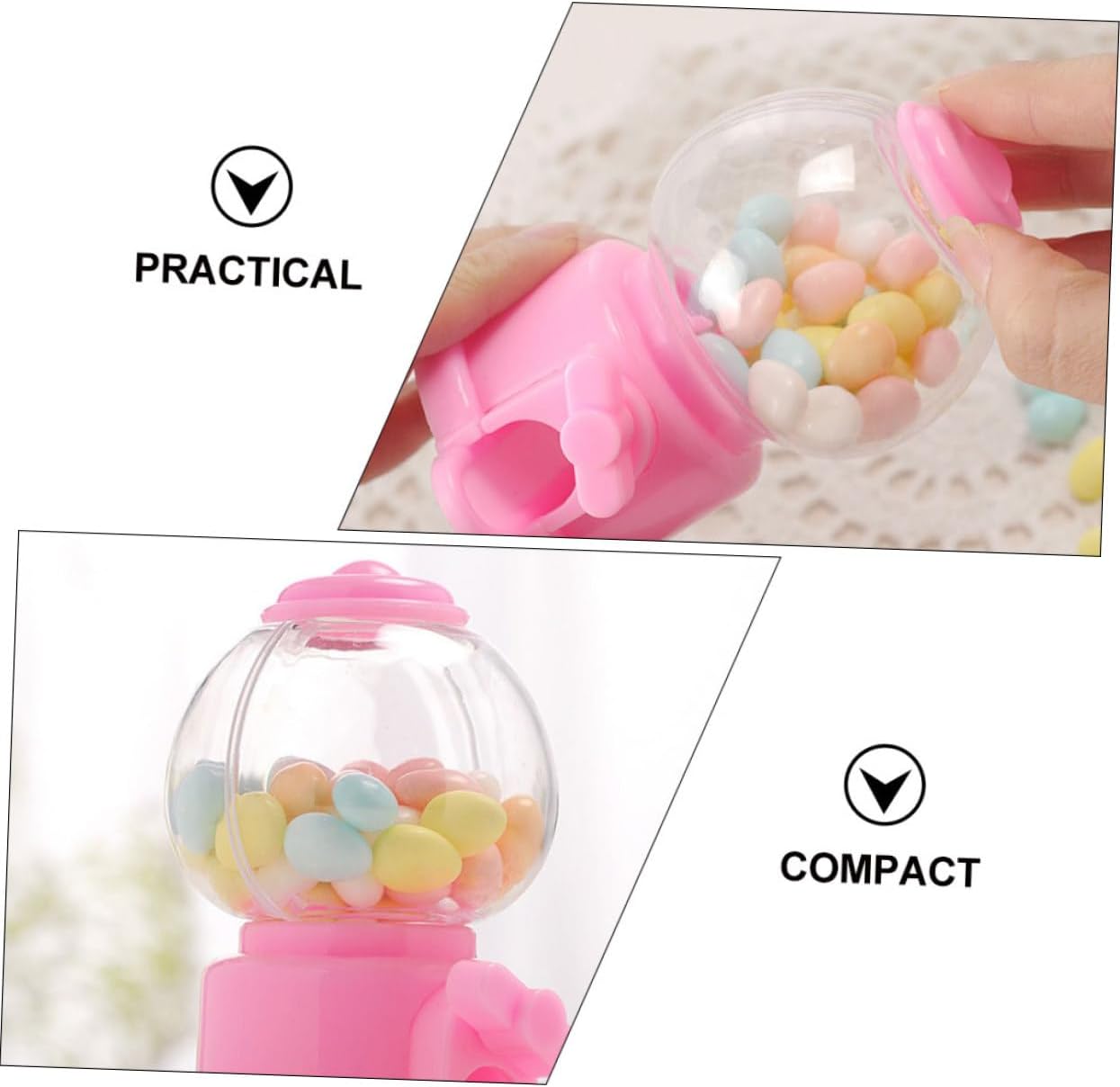 CHILDWEET 4pcs Spiral Gumball Machine Candy Dispenser for Birthday Parties