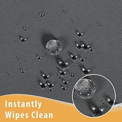 Obstal 2 Pack Tablecloths for 4 Foot Rectangular Tables - Dark Grey Water Resistant