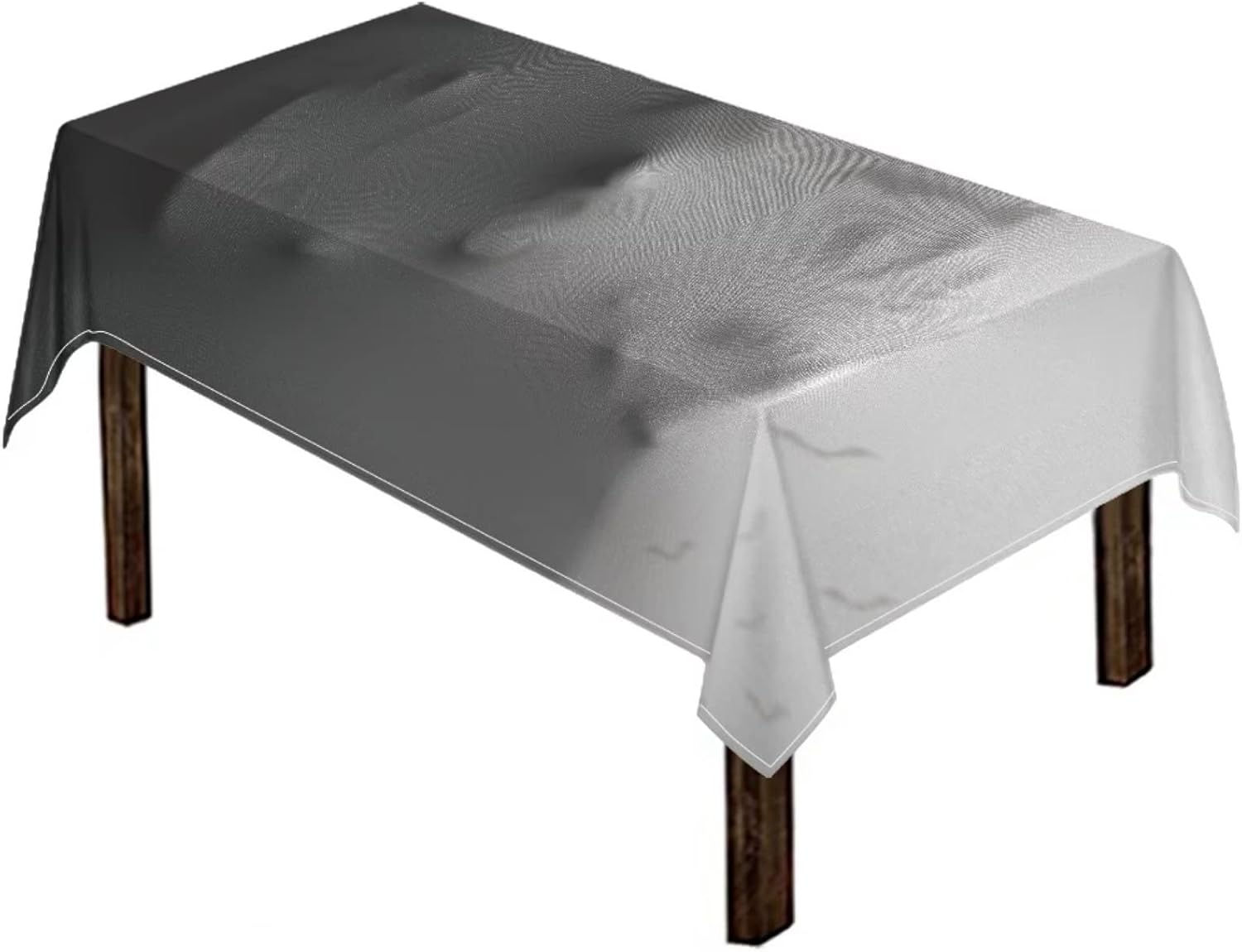 Black Grey Heavy Duty Tablecover Protector 52x52 Inch Rectangle for Kitchen Dining Parties