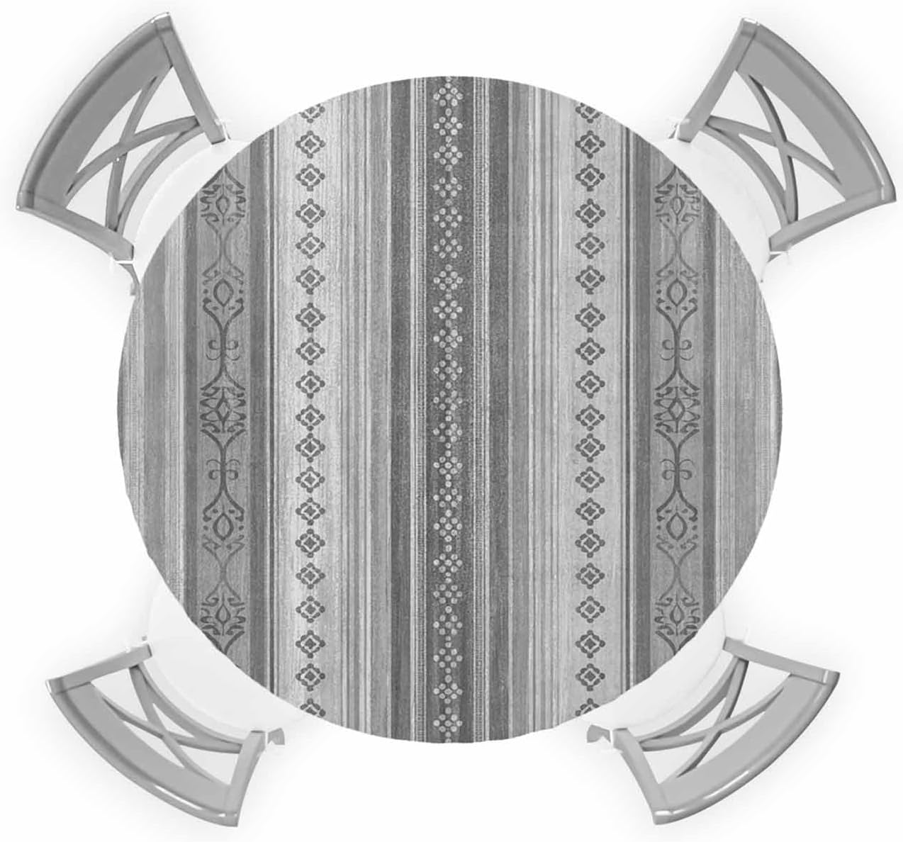 Bohemian Round Waterproof Table Cover 55-60 Inch Elastic Oil-Proof Tablecloth
