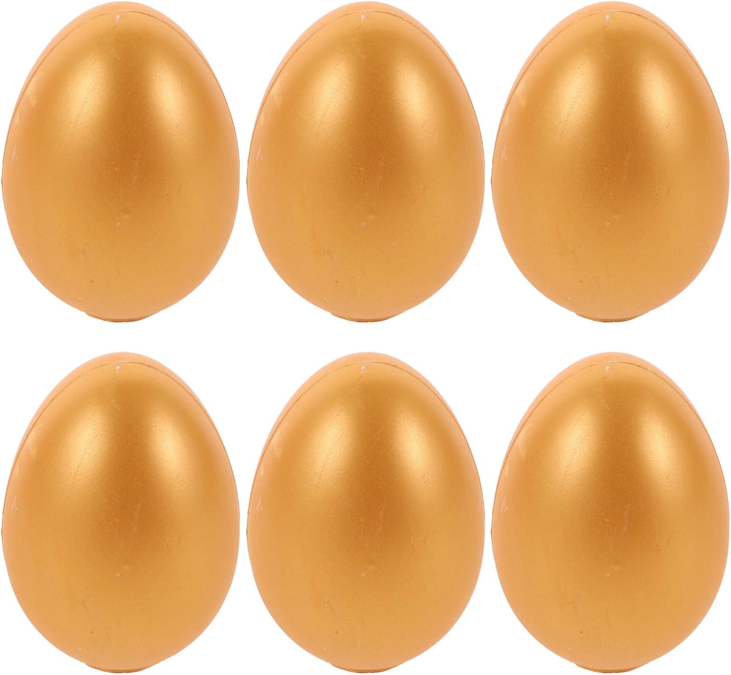 Totority 6pcs Golden Empty Easter Eggs for Parties