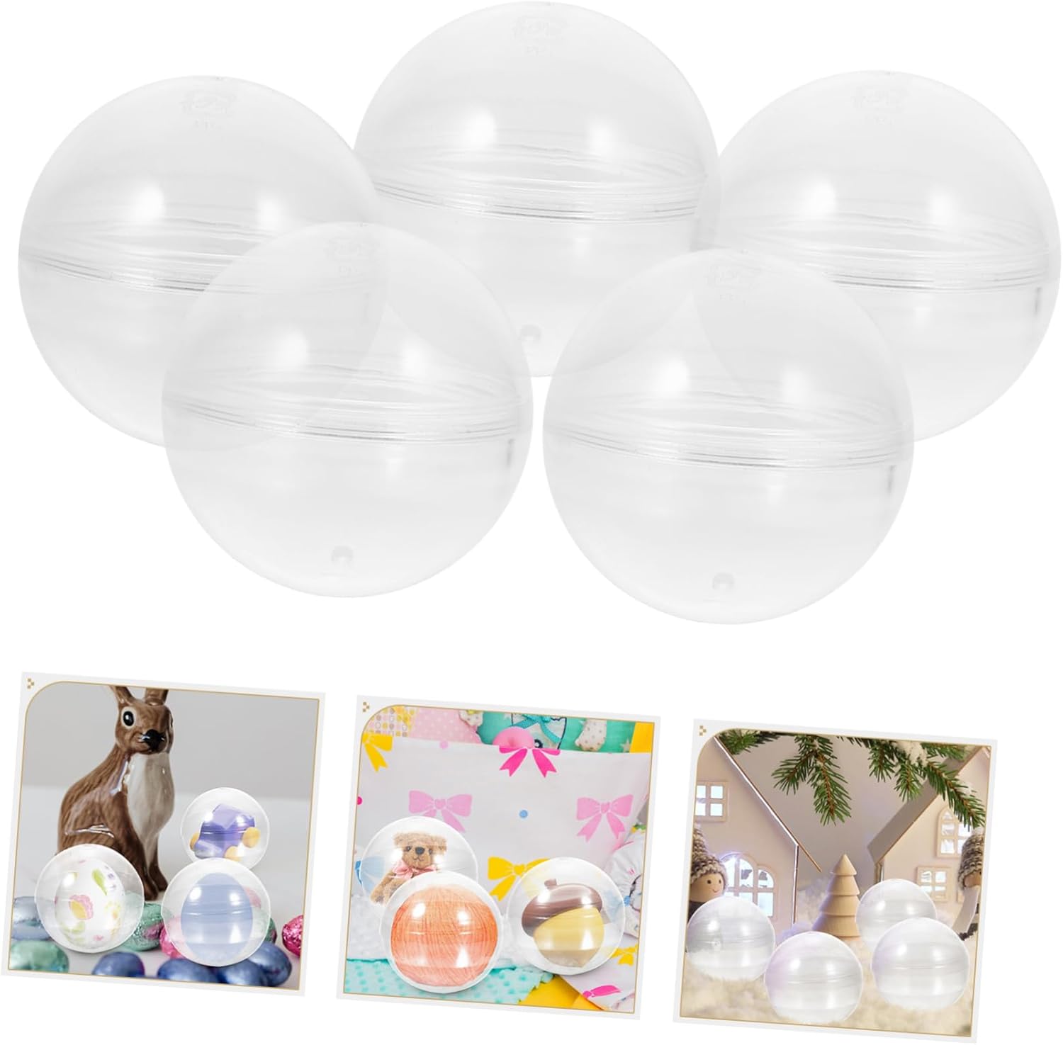 30pcs Transparent Round Capsules for Party Favors and Candy Packaging