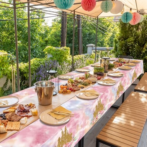6 Pack Princess Tablecloths for Birthday Decorations