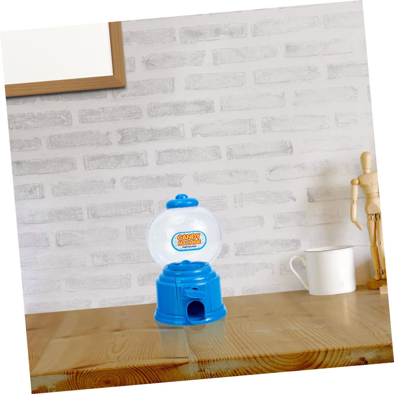 MERRYHAPY Mini Gumball Machine Toy Plastic Candy Dispenser for Kids Coin-Operated Sweet Treats Catcher