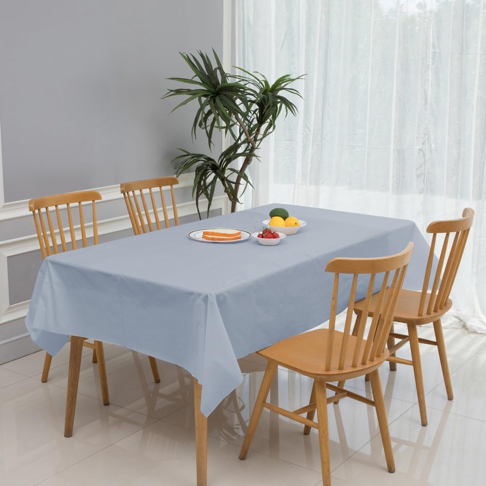 3 Pack Grey Disposable Tablecloth 54x108 Inches