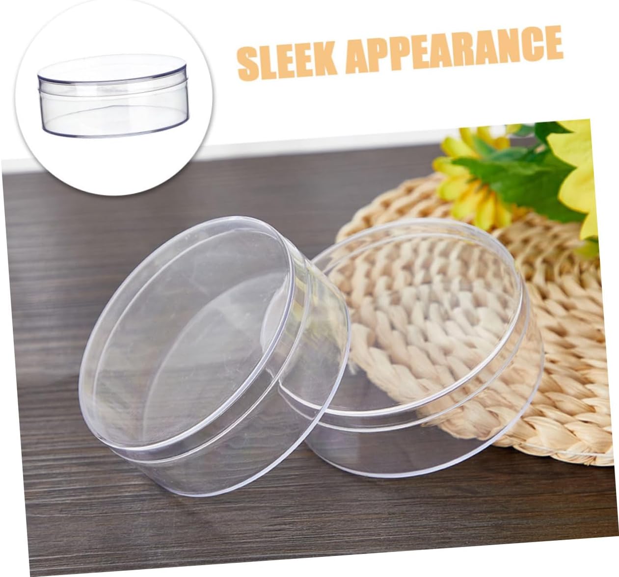 VALICLUD 6pcs Round Candy Storage Box Lid Treat Organizer for Pills and Tiny Jewelry