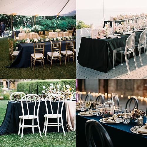 Wigenius 6 Pack Black Rectangle Tablecloths 60x102 Inch