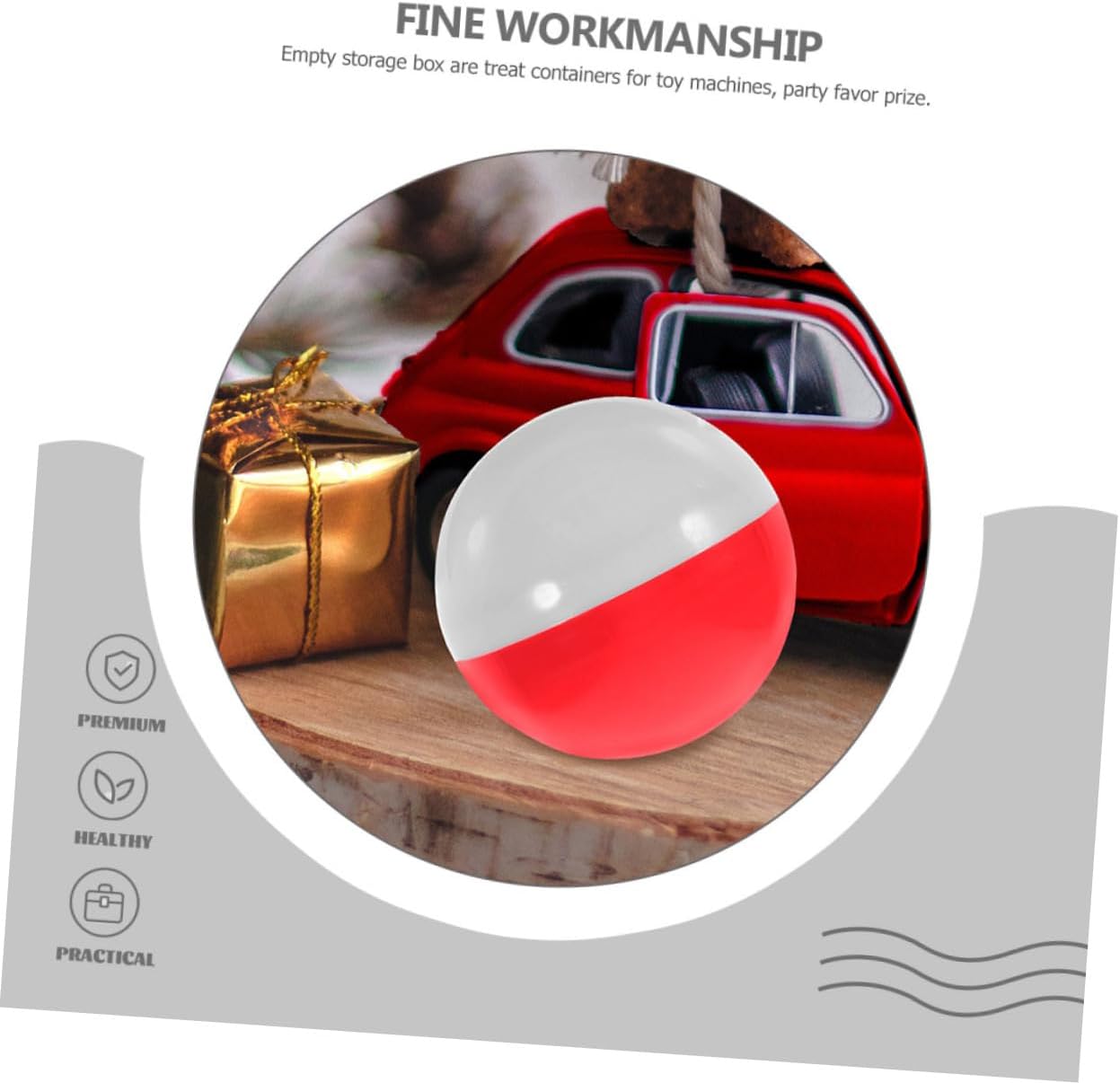 Milisten 100pcs Round Fillable Vending Machine Balls for Party Favors and Crafts