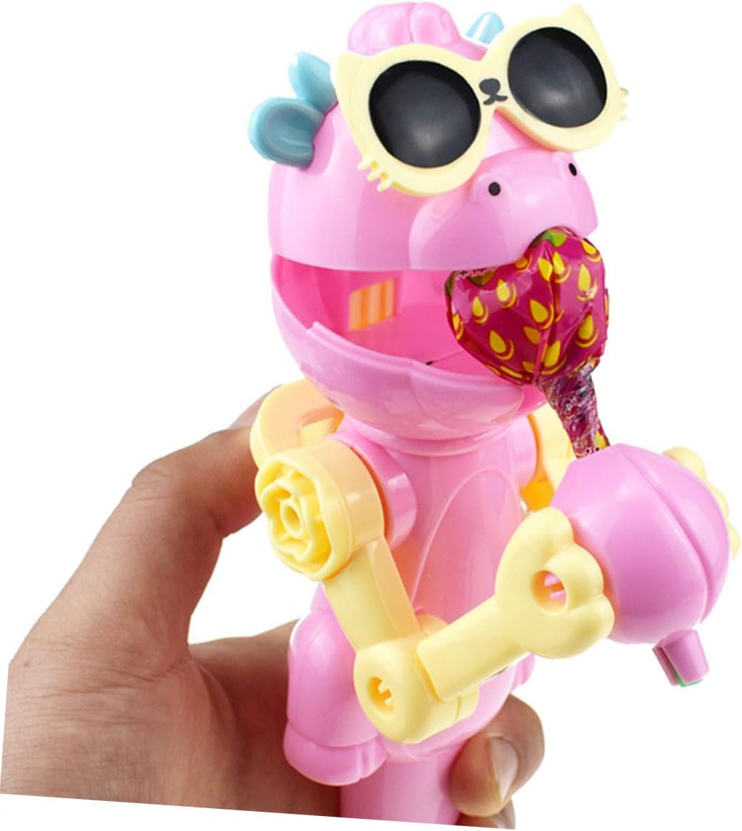 6pcs Dinosaur Lollipop Holder Robot Toy for Parties and Birthdays