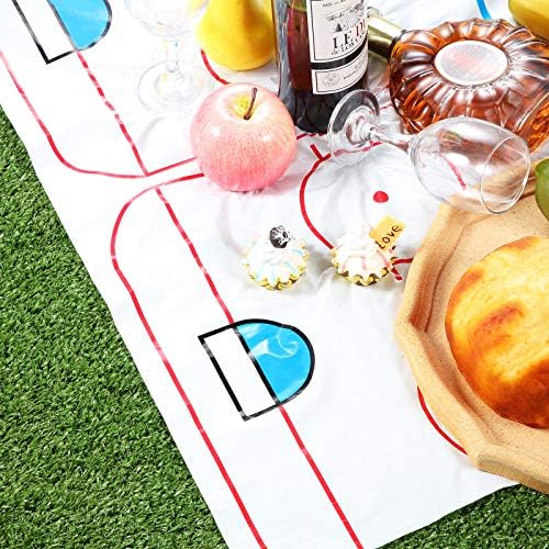 Boao Hockey Tablecloth 54x96 Inch 3 Pcs White Table Cover