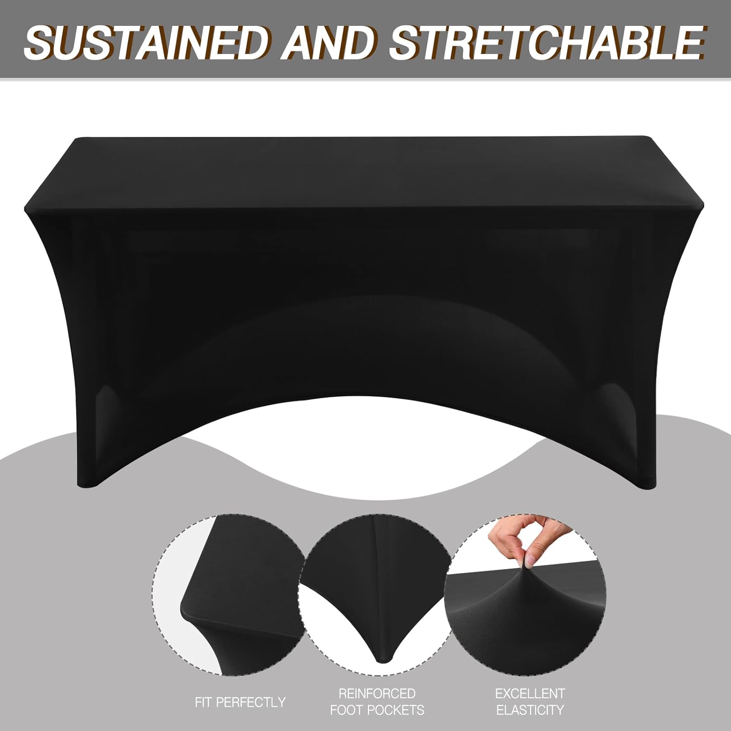 Fixwal 6 Pack Table Covers for 6FT Tables