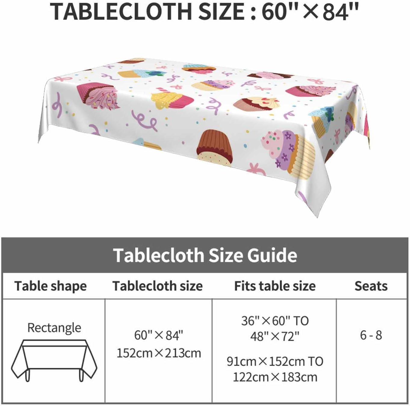Cute Cartoon Berries Tablecloth 60x84 Inch