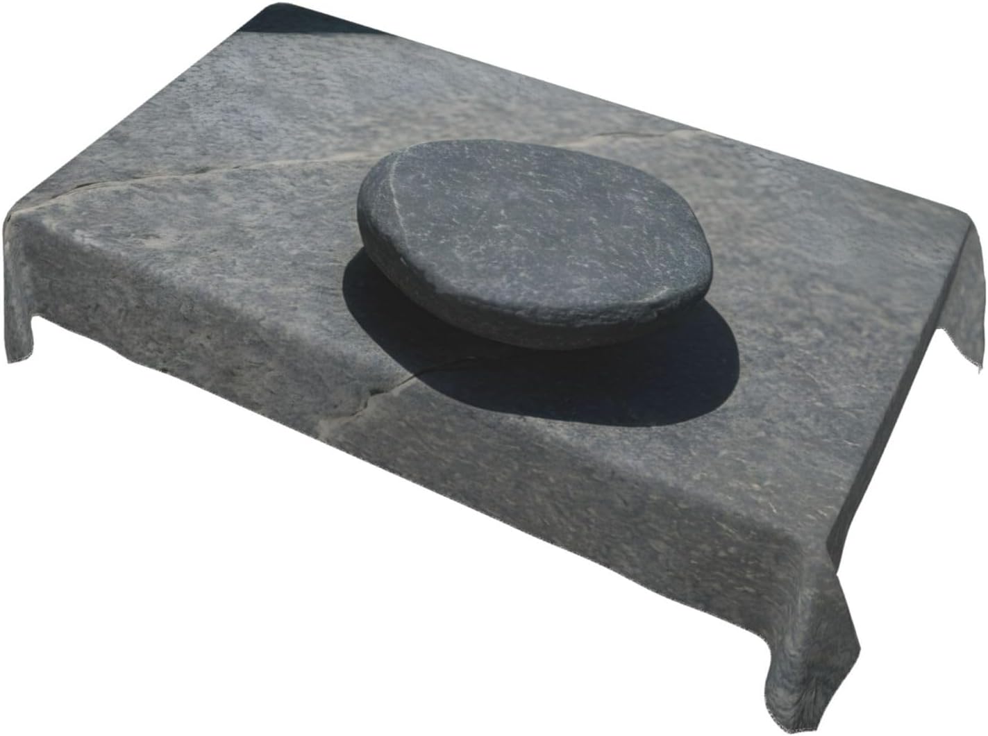 Zen Stone Print Rectangle Tablecloth - Elegance for Kitchen and Dining
