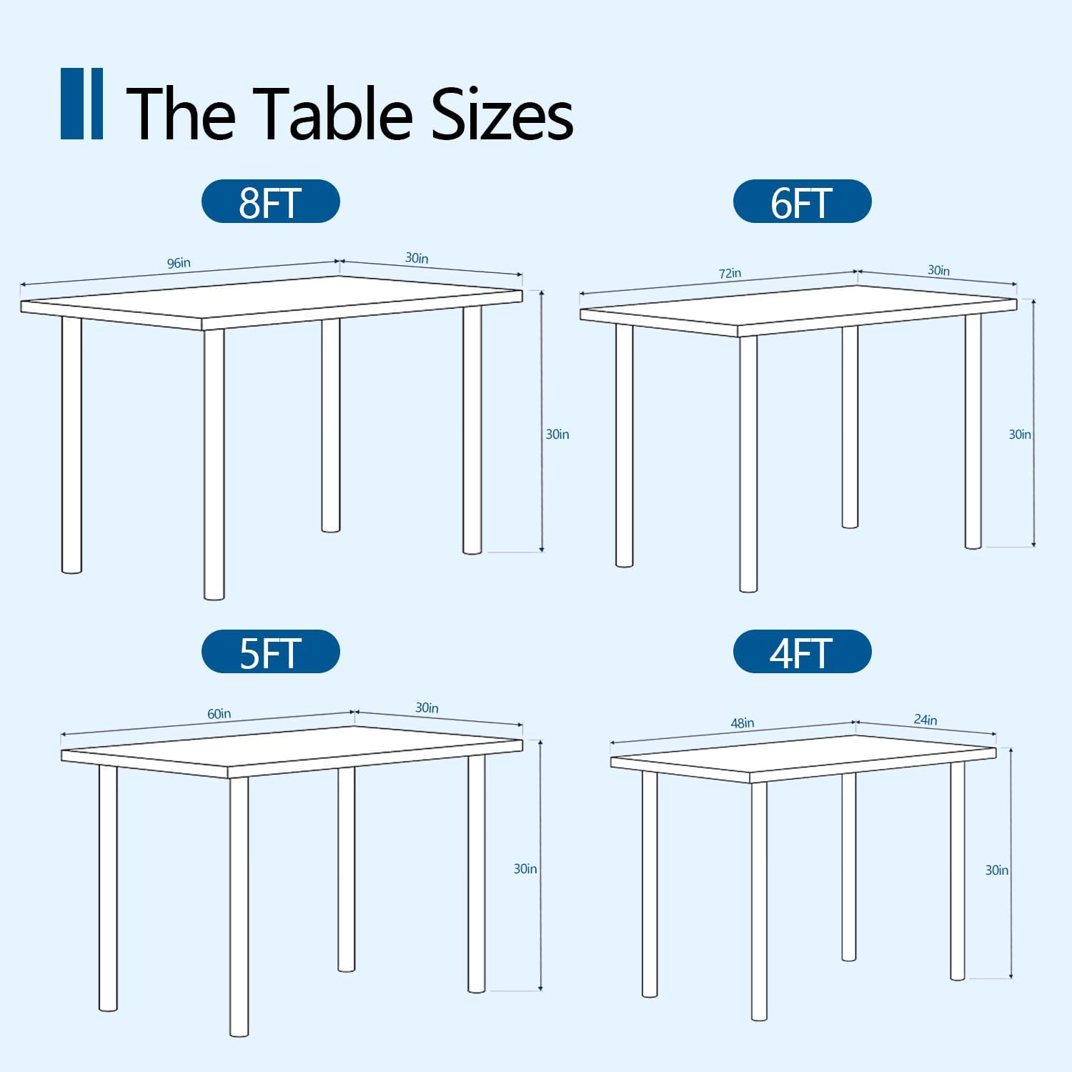 Custom Table Cloth with Business Logo Text 4FT