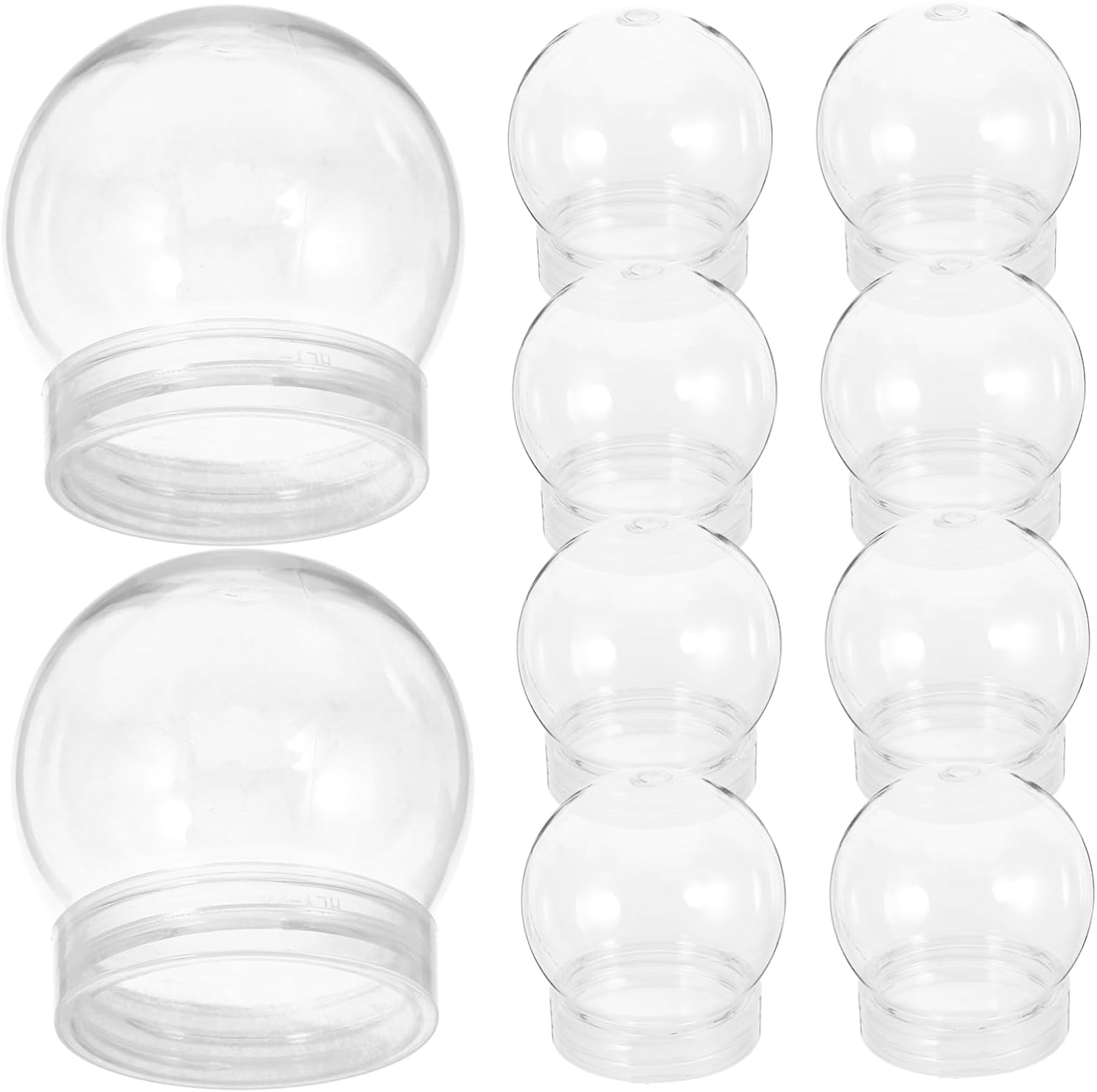 Healifty 140ml Snow Globe Candy Holders 10PCS