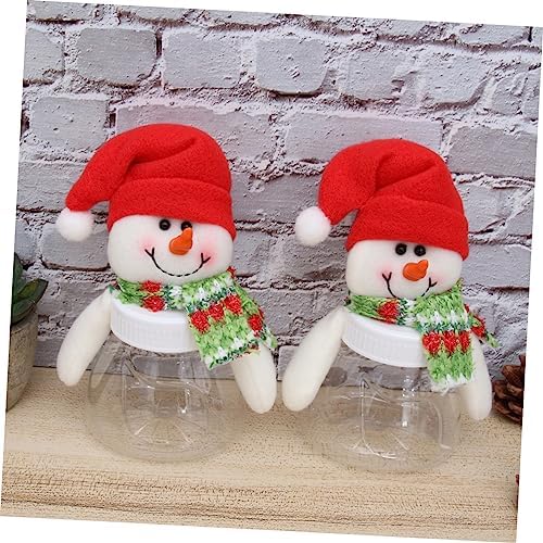 5Pcs Snowman Candy Jars with Lids for Christmas Decor