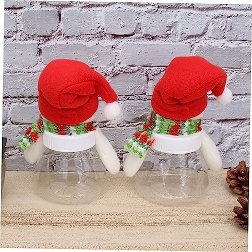 5Pcs Snowman Candy Jars with Lids for Christmas Decor