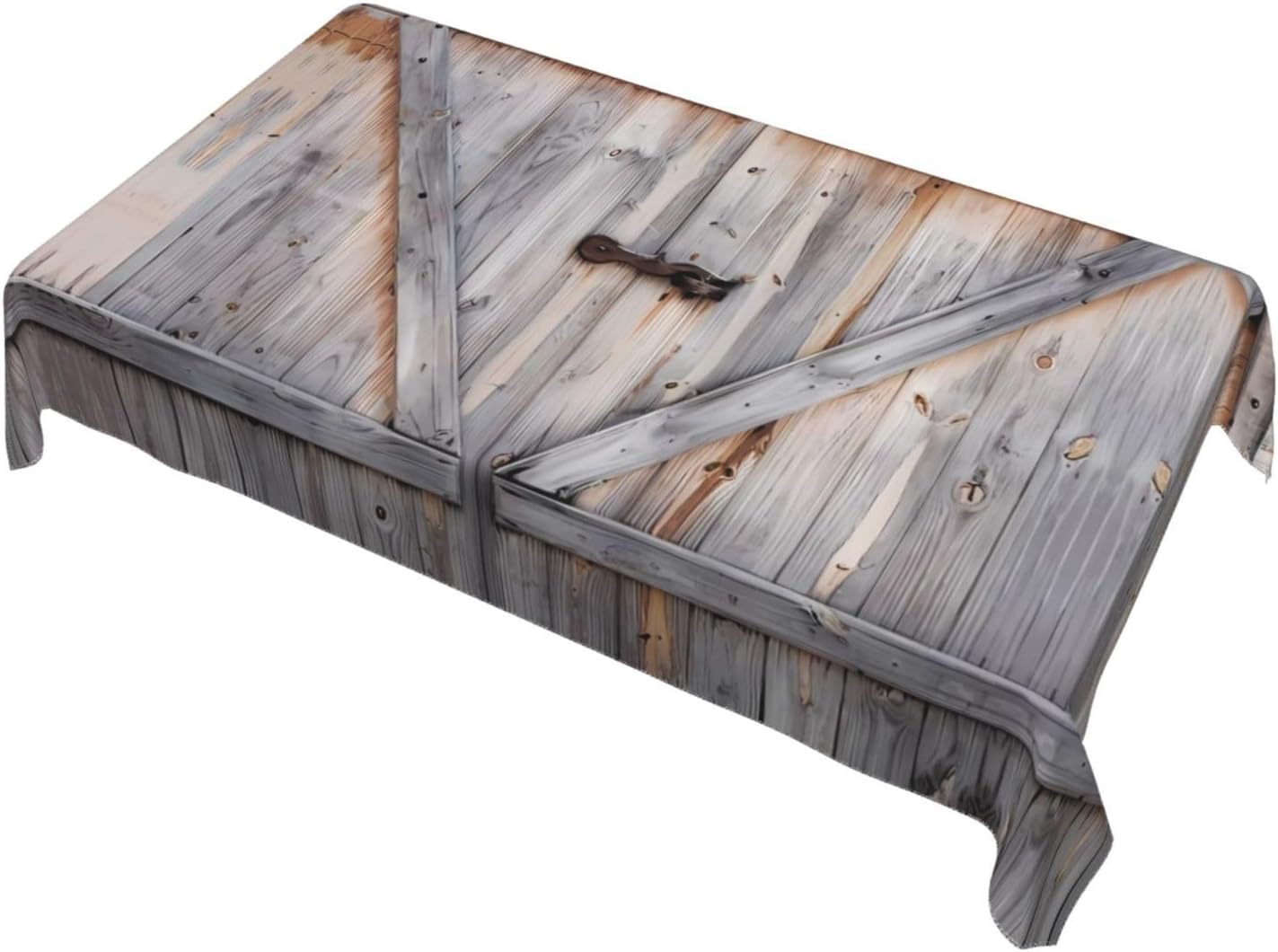 Country Barn Wood Door Print Tablecloth - Classic Decor for Dining Tables