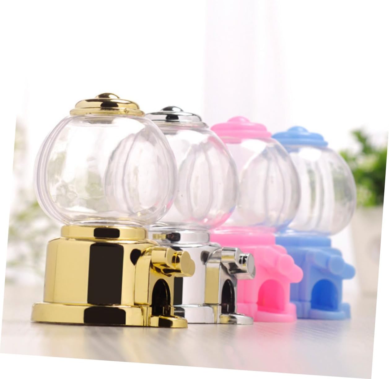 4pcs Plastic Candy Dispenser Machine Gumball Toy for Parties