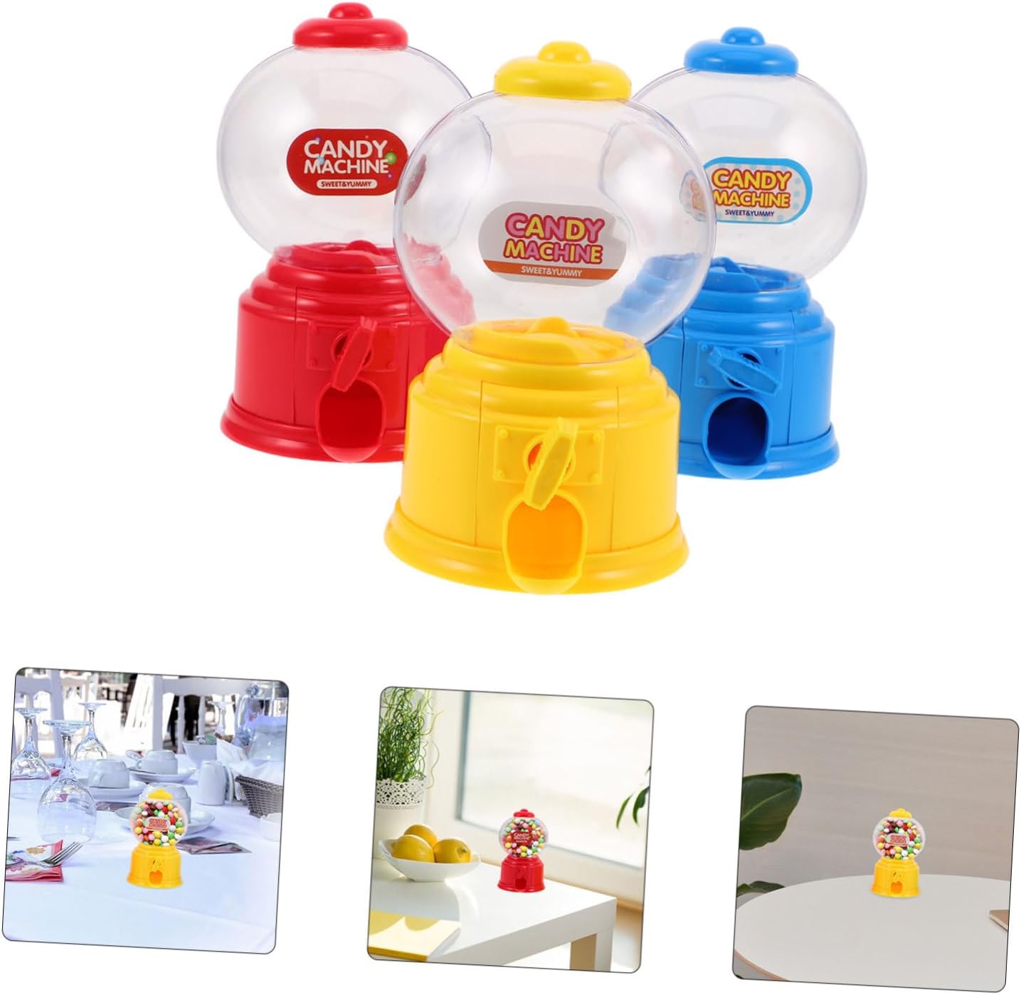 3pcs Mini Candy Dispenser Set for Parties and Kids