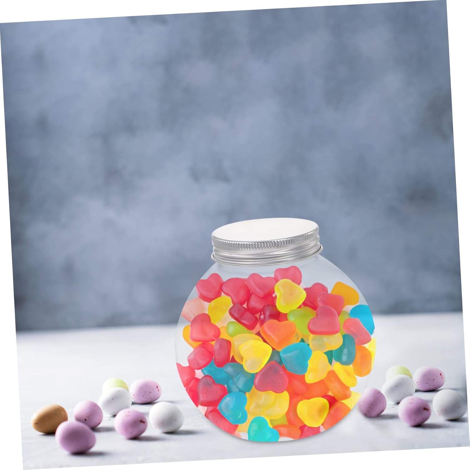 NUOBESTY 5pcs Christmas Candy Jars with Ball Shape Design