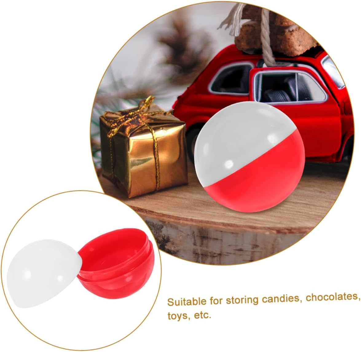 GLEAVI 60pcs Round Fillable Balls for Party Favors