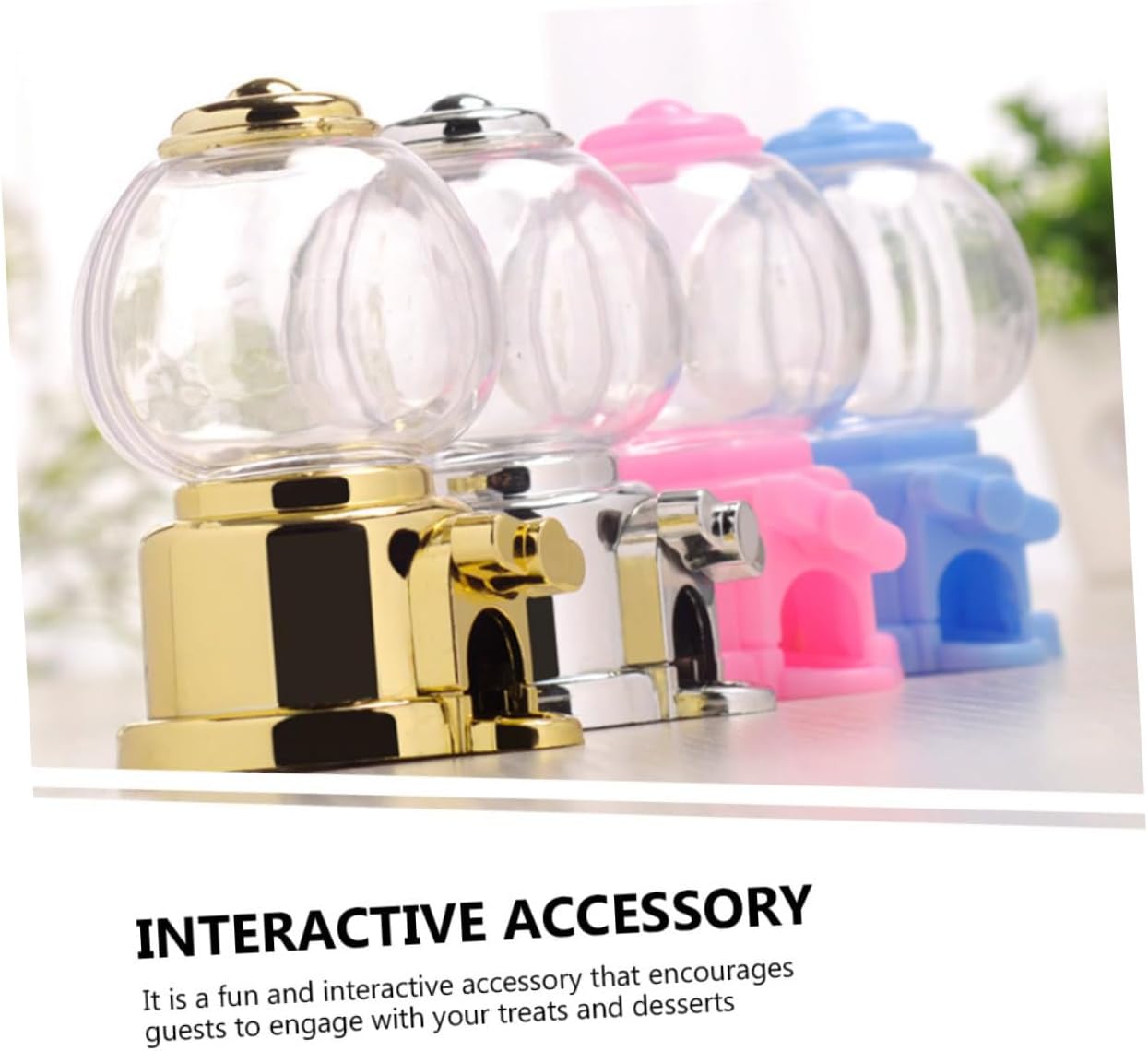 4pcs Plastic Candy Dispenser Machine Gumball Toy for Parties