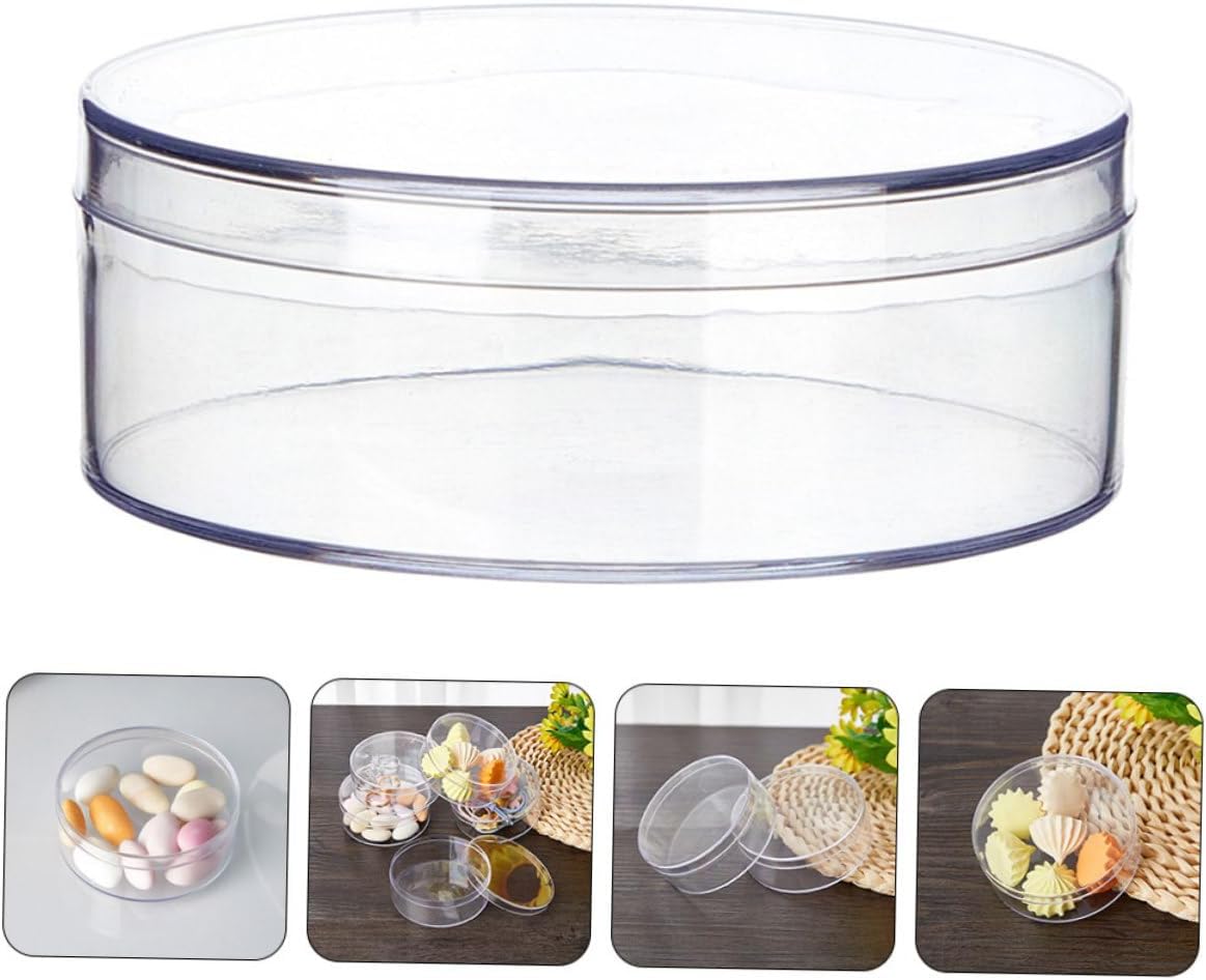 6pcs Round Clear Candy Server Storage Box