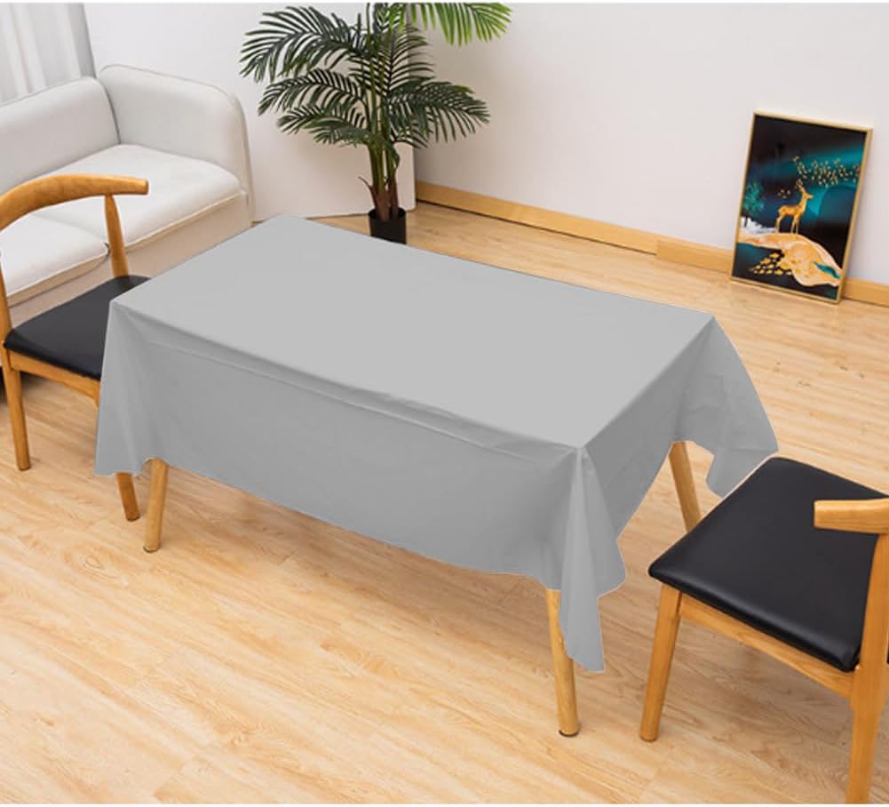 Siencooray Pastel Grey Tablecloth 6 Pack 54x108