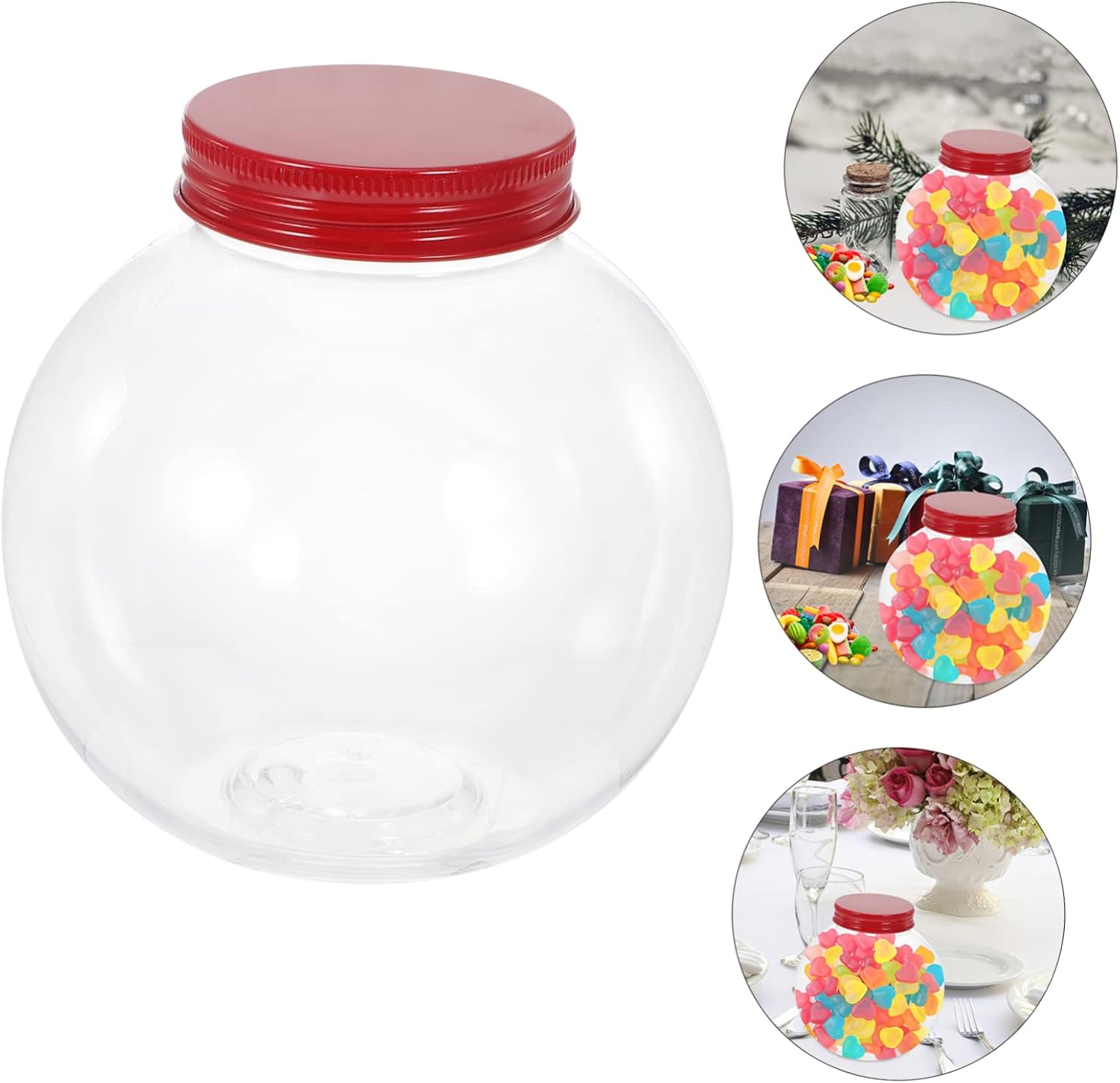 5pcs Shaped Candy Jars for Christmas Parties and Celebrations