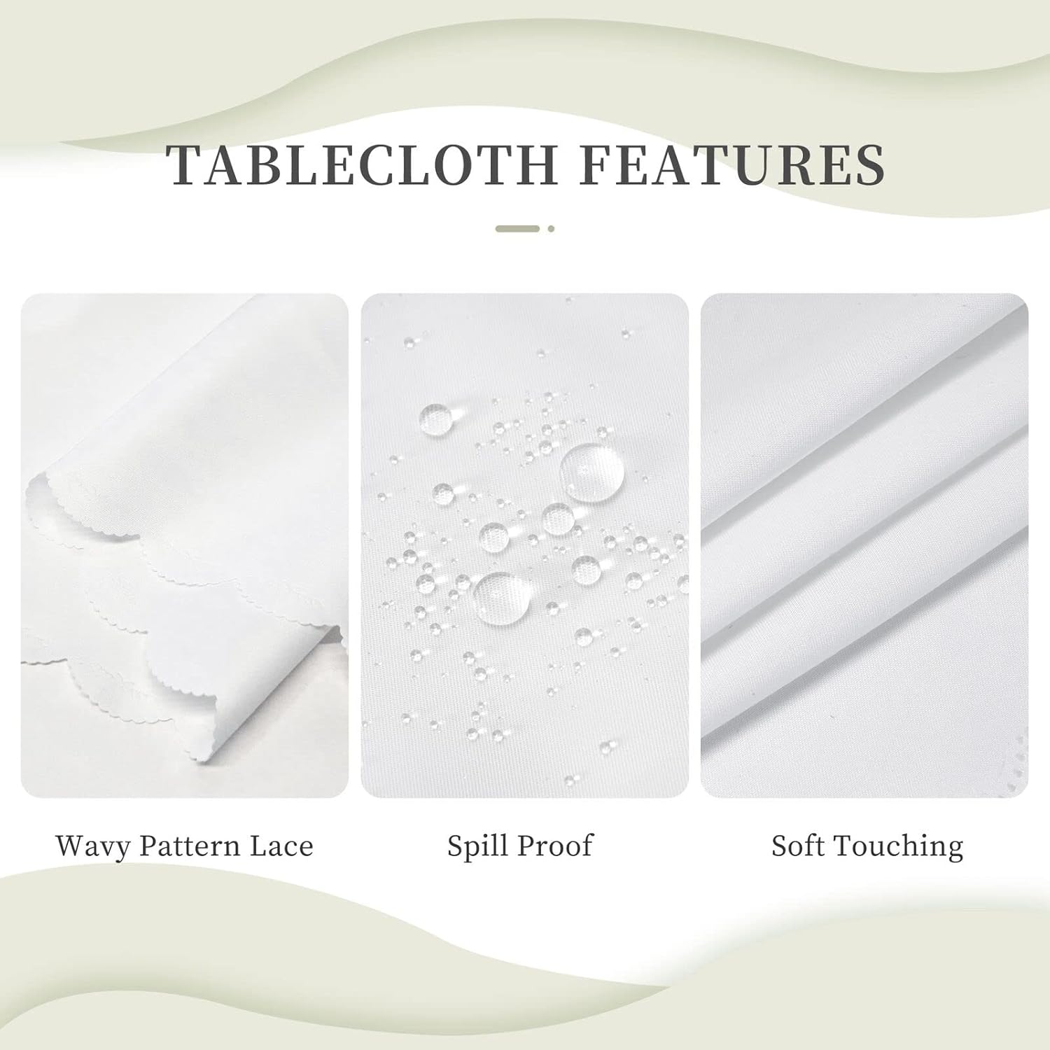 Rainbows and Lights Rectangle Tablecloth 54x72 Inch Washable Decor