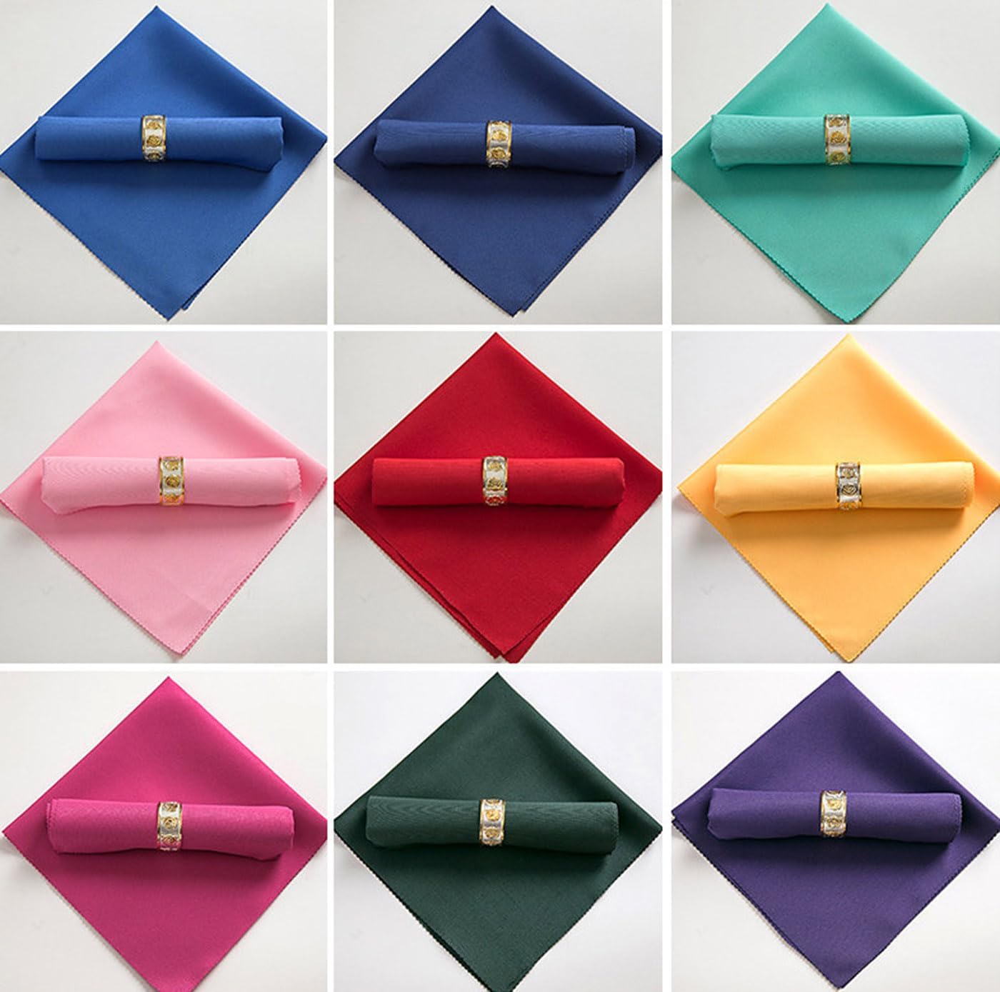 Polyester Tablecloth Multicolour Pack of 8 PCS Set