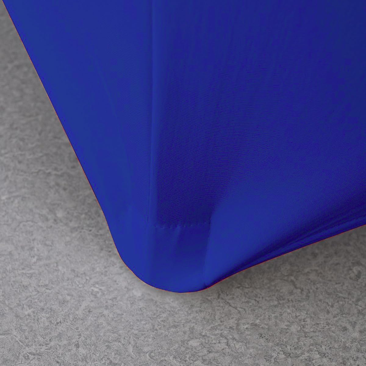 2 Pack 6FT Royal Blue Spandex Tablecloth for Rectangular Table Events