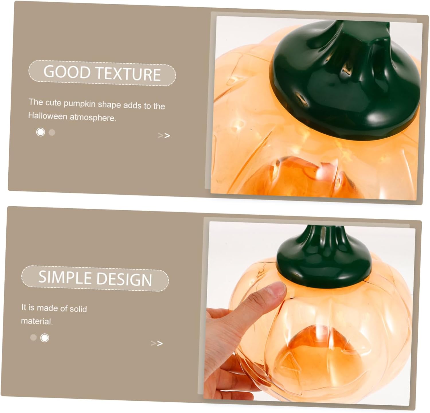 ABOOFAN 4 Pc Pumpkin Candy Buckets Halloween Themed Lidded Containers