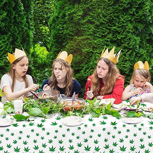 Tegeme Tropical Leaf Table Covers 2 Pack Green 54x108 Inches