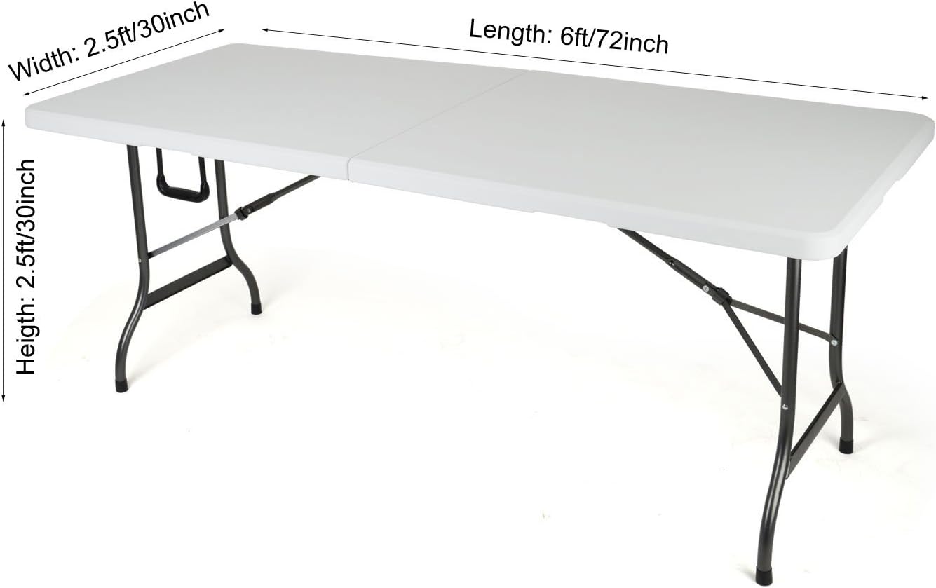 6ft Black Stretch Spandex Table Cover for Rectangular Folding Table