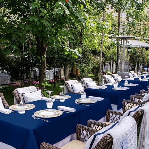 Sancua Navy Blue Tablecloths for 8 Foot Rectangle Tables 6 Pack