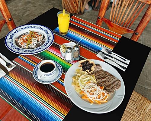 Oudain 6 Pcs Mexican Striped Tablecloth