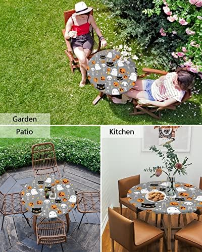Halloween Fitted Round Tablecloth with Elastic Edge