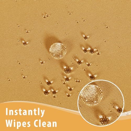 Obstal 2 Pack Tablecloths for 4 Foot Rectangular Tables - Water Resistant Gold